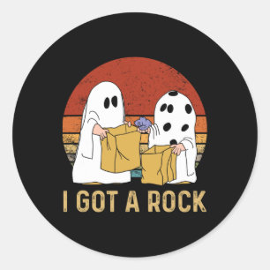 I Got A Rock Shirt Halloween Trick Or Treat Ghost Classic Round Sticker