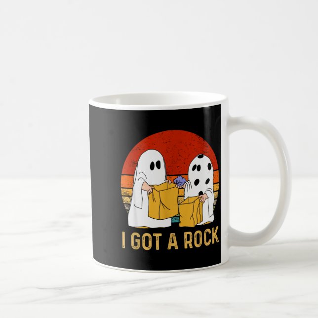 I Got A Rock Shirt Halloween Trick Or Treat Ghost  Coffee Mug (Right)
