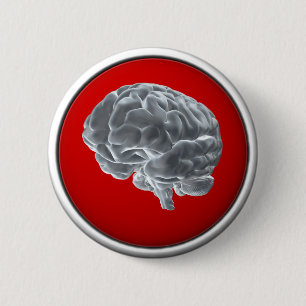 I got brains! 6 cm round badge