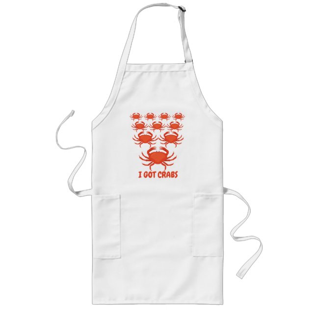 I Got Crabs Long Apron (Front)