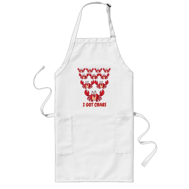 I Got Crabs Long Apron (Front)