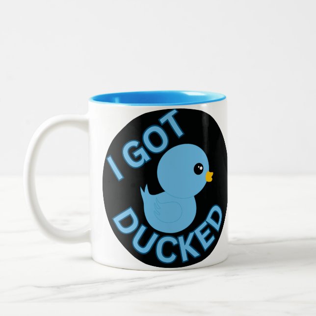 I got ducked blue mug (Left)
