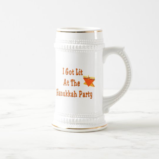 I Got Lit At the Hanukkah Party Stein