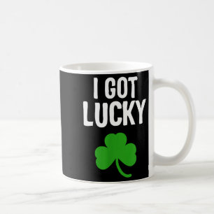 I Got Lucky Dad St Patricks Day Pregnancy Announce Coffee Mug