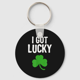 I Got Lucky Dad St Patricks Day Pregnancy Announce Key Ring