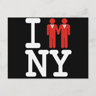 I GOT MARRIED IN NY MEN -.png Announcement Postcard