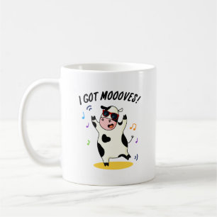 I Got Moooves Funny Dancing Cow Pun  Coffee Mug