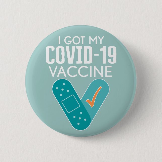 I got My Covid-19 Vaccine 6 Cm Round Badge (Front)