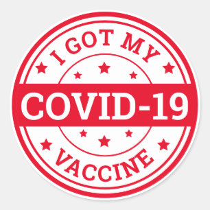 I Got My Covid-19 Vaccine Classic Round Sticker
