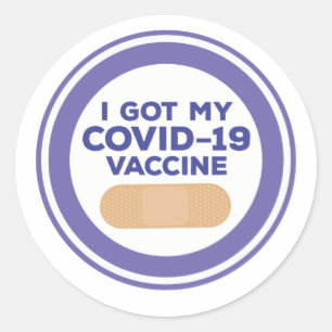 I Got My Covid-19 Vaccine Classic Round Sticker