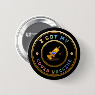 I Got My COVID Vaccine Vaccination 6 Cm Round Badge