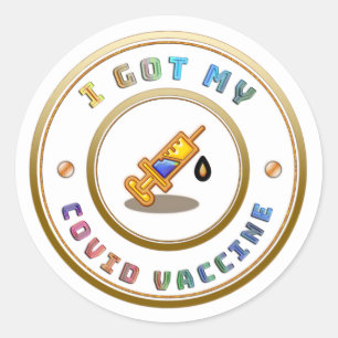 I Got My COVID Vaccine Vaccination  Classic Round  Classic Round Sticker
