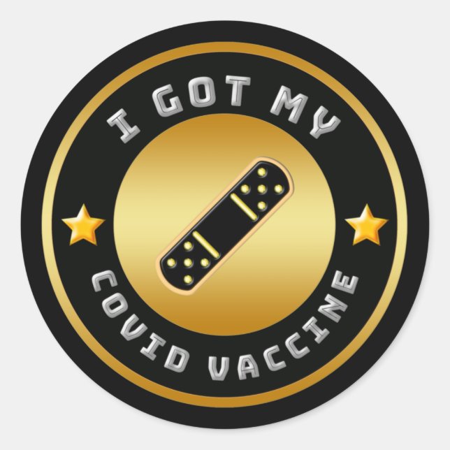 I Got My COVID Vaccine Vaccination  Classic Round Sticker (Front)