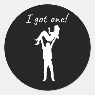 I Got One Funny Bride Groom Bachelor Wedding Party Classic Round Sticker