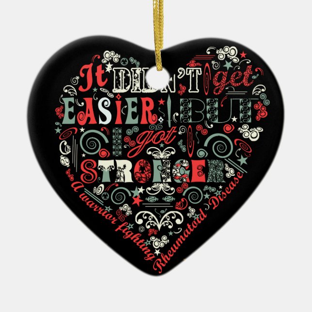 I got stronger heart ceramic tree decoration (Front)