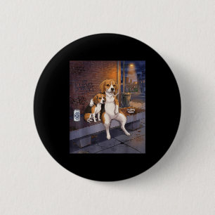 I Got That Dog In Me Funny Beagle Smoking Beer Mem 6 Cm Round Badge