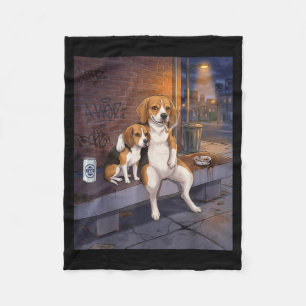 I Got That Dog In Me Funny Beagle Smoking Beer Mem Fleece Blanket