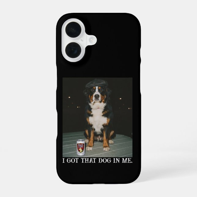 I Got That Dog In Me, Funny Bernese Mountain Meme iPhone 16 Case (Back)