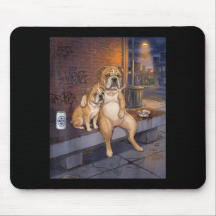 I Got That Dog In Me Funny Bulldog Smoking Beer Me Mouse Mat