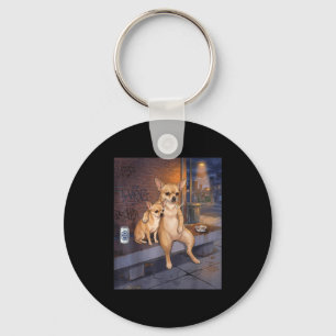 I Got That Dog In Me Funny Chihuahua Smoking Beer Key Ring