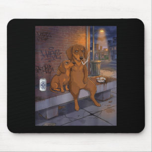 I Got That Dog In Me Funny Dachshund Smoking Beer Mouse Mat