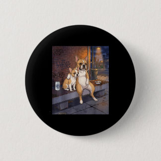 I Got That Dog In Me Funny French Bulldog Smoking  6 Cm Round Badge