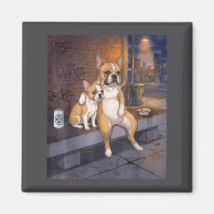 I Got That Dog In Me Funny French Bulldog Smoking Magnet
