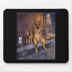 I Got That Dog In Me Funny German Shepherd Smoking Mouse Mat