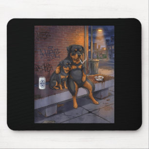 I Got That Dog In Me Funny Rottweiler Smoking Beer Mouse Mat