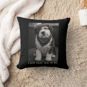 I Got That Dog In Me Funny Sheepadoodle Photo Cushion