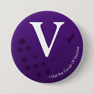 I Got the Covid-19 Vaccine Dark Purple 7.5 Cm Round Badge