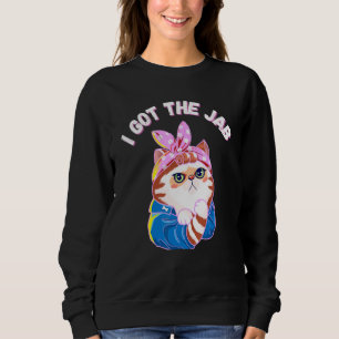 I Got The Jab Pro Vaccine Cat Vaccination Vaccinat Sweatshirt