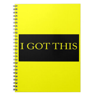I GOT THIS funny motivational typography Notebook