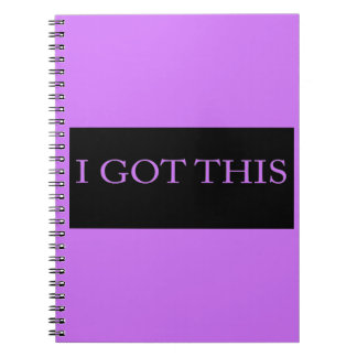 I GOT THIS funny motivational typography Notebook