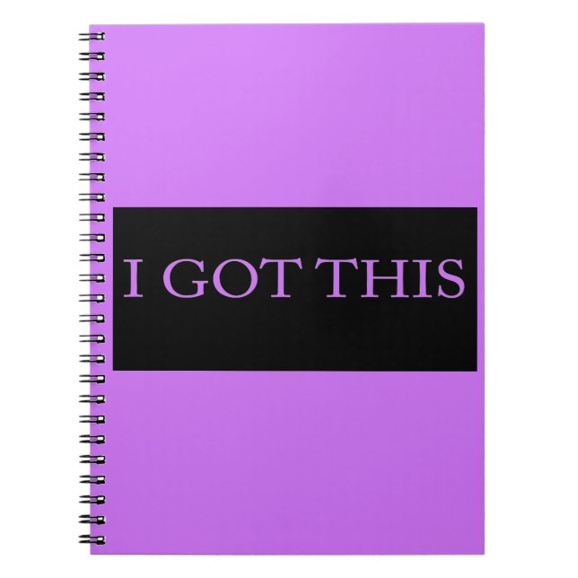 I GOT THIS funny motivational typography Notebook (Front)