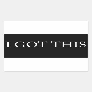I GOT THIS funny motivational typography Rectangular Sticker