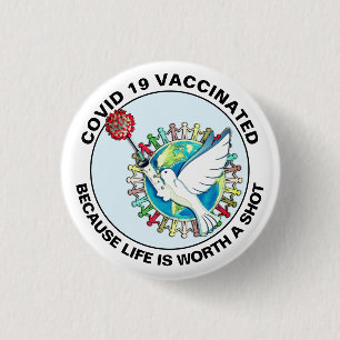 I Got Vaccinated 3 Cm Round Badge