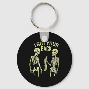 I Got Your Back Halloween Skeleton Skull Sarcastic Key Ring
