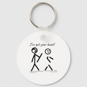 I Got Your Back Stick Figure Friendship Sarcasm Te Key Ring