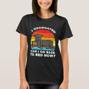 I Graduated Back To Bed Dachshund Dog Senior Class T-Shirt