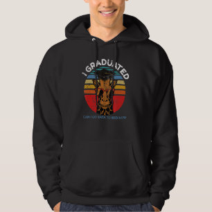 I Graduated Can I Go Back To Bed Now Animal Giraff Hoodie