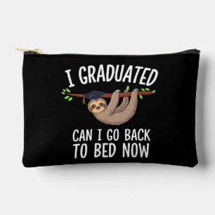 I Graduated Can I Go Back To Bed Now Sloth Accessory Pouch