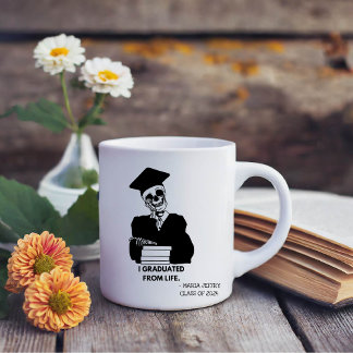 I GRADUATED FROM LIFE, GRADUATION SURVIVOR COFFEE MUG