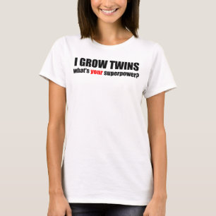 I Grow Twins Funny Maternity T-Shirt