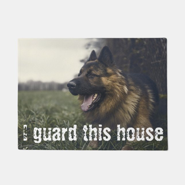 I Guard This House Custom Pet Photo Door Mat (Front)