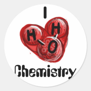 I H2O chemistry Classic Round Sticker