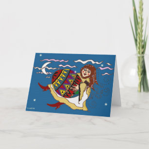 I Had a Dream Ukrainian Folk Art Holiday Card