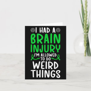 I Had A Traumatic Brain Injury Awareness TBI Card