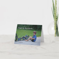I had an Accident.. Bicycle Crash Notecards