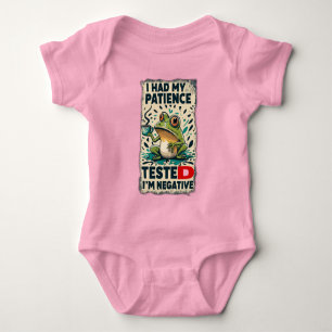 I HAD MY PATIENCE TESTED I'M NEGATIVE BABY BODYSUIT